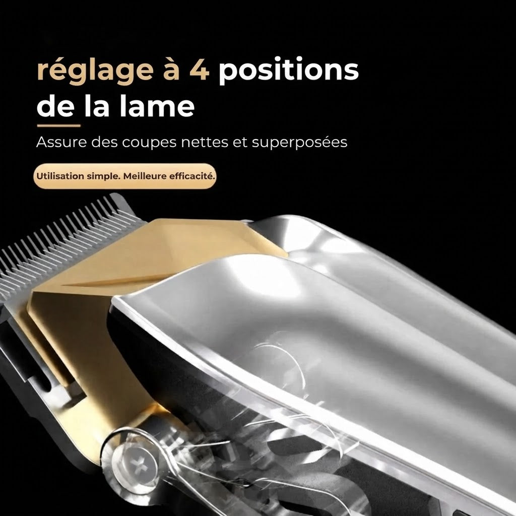 Tondeuse à cheveux professionnelle en acier au carbone