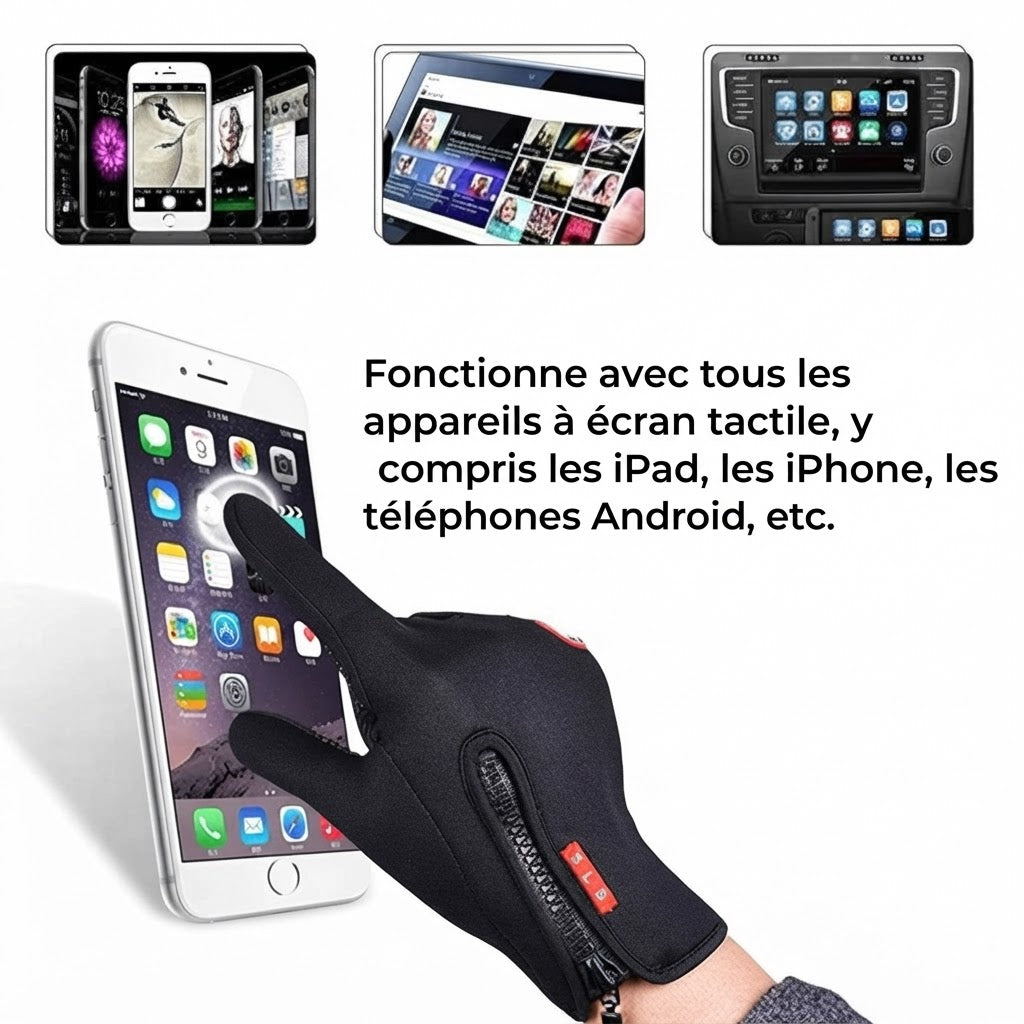Gants thermiques coupe-vent antidérapants HeatGripX pour temps froid