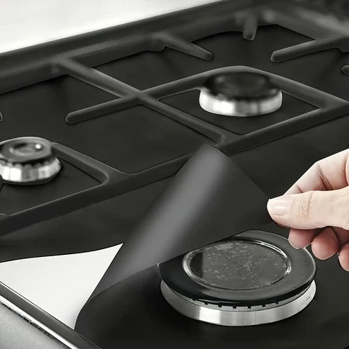 Protections antiadhésives résistantes à la chaleur pour plaques de cuisson au gaz – Lot de 4