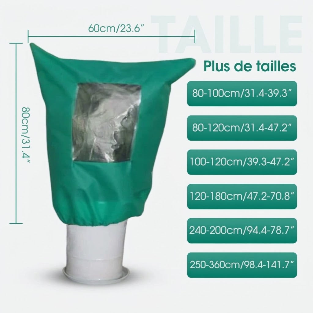 🌷 Housse d'hiver anti-gel pour plantes avec fermeture éclair et cordon de serrage
