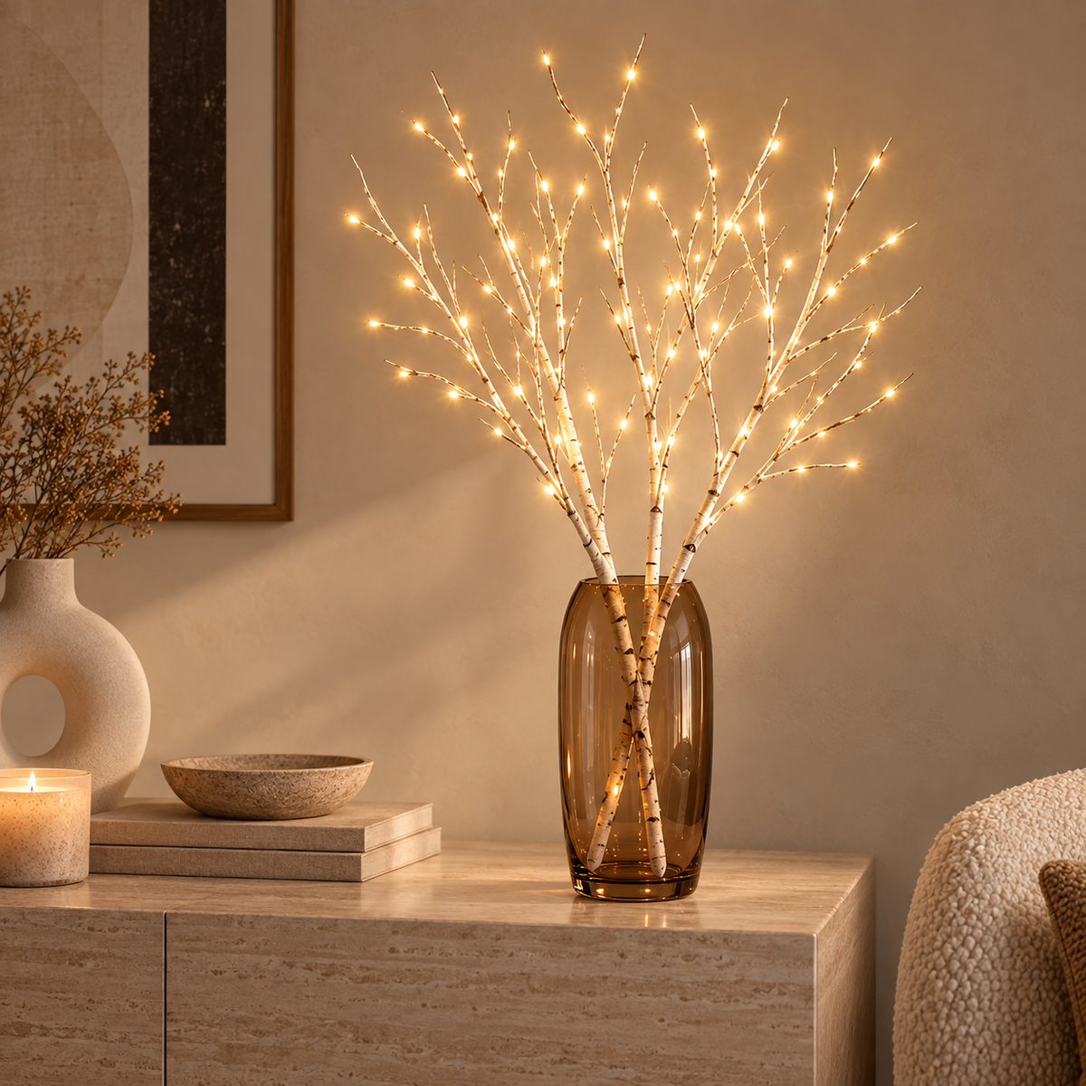 LumiBranch – Branches lumineuses LED à piles (Lot de 2 ou Lot de 4)