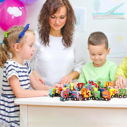 Coffret de train magnétique avec chiffres