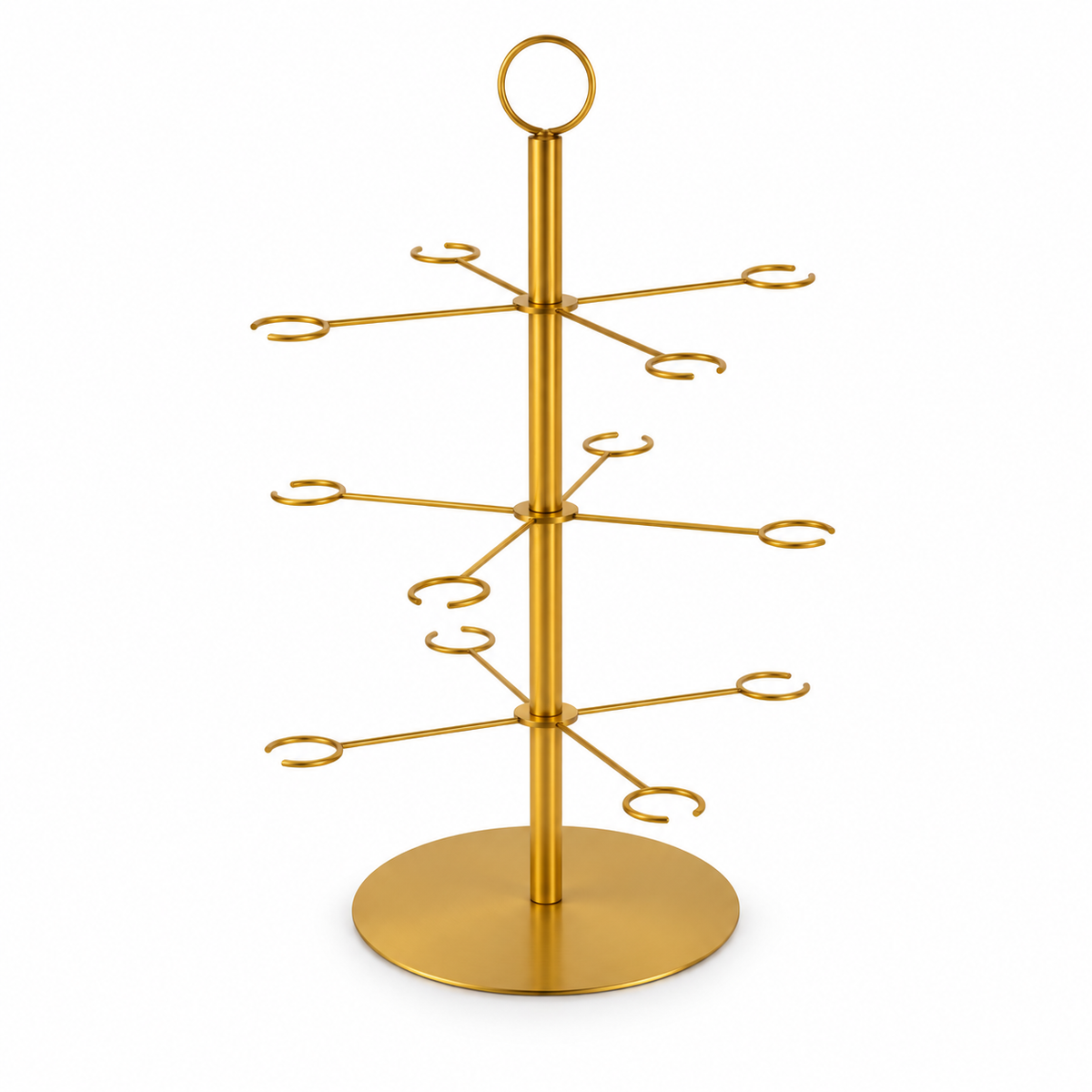 Arbre à Cocktails – Présentoir à verres luxueux à 3 niveaux