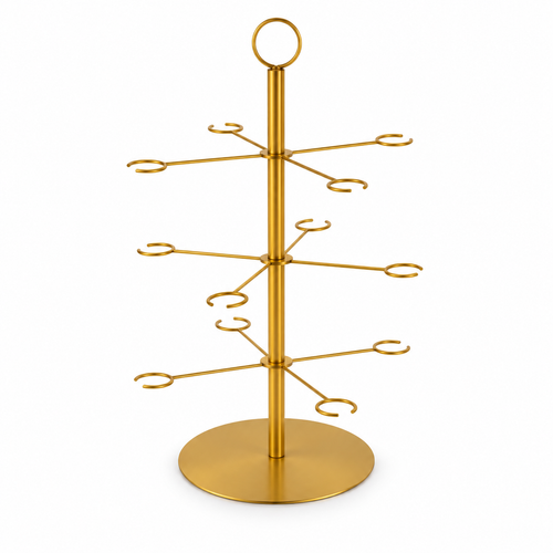 Arbre à Cocktails – Présentoir à verres luxueux à 3 niveaux