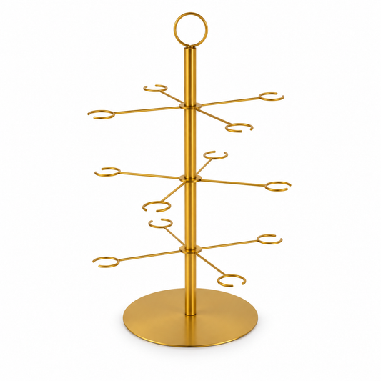 Arbre à Cocktails – Présentoir à verres luxueux à 3 niveaux