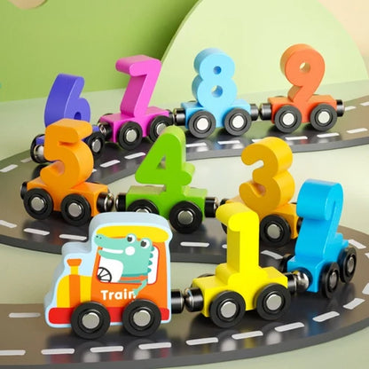 Coffret de train magnétique avec chiffres