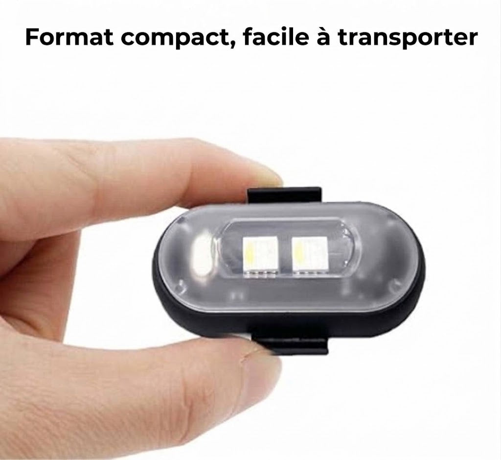 Feux stroboscopiques LED sans fil – Télécommande incluse – Lot de 2