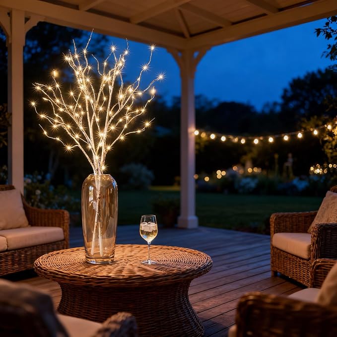 LumiBranch – Branches lumineuses LED à piles (Lot de 2 ou Lot de 4)
