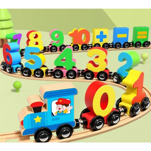 Coffret de train magnétique avec chiffres