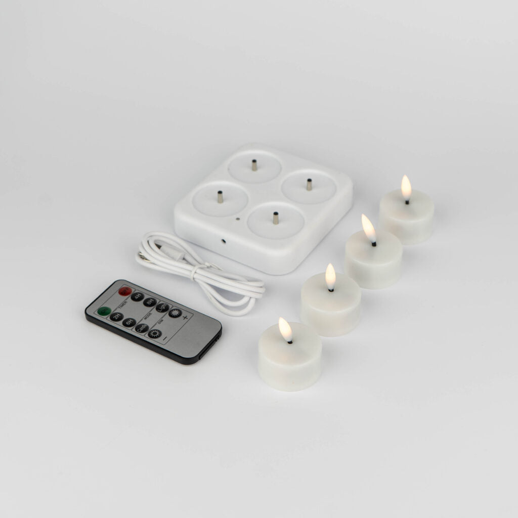 Bougies chauffe-plat LED rechargeables (sans flamme)