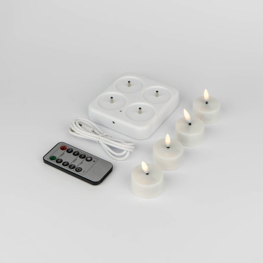 Bougies chauffe-plat LED rechargeables (sans flamme)