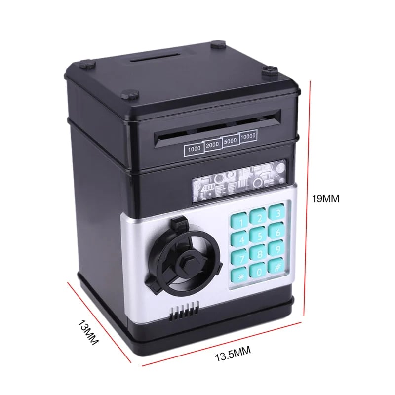 Mini tirelire distributeur automatique (ATM) – Dépôt/retrait et code PIN électronique