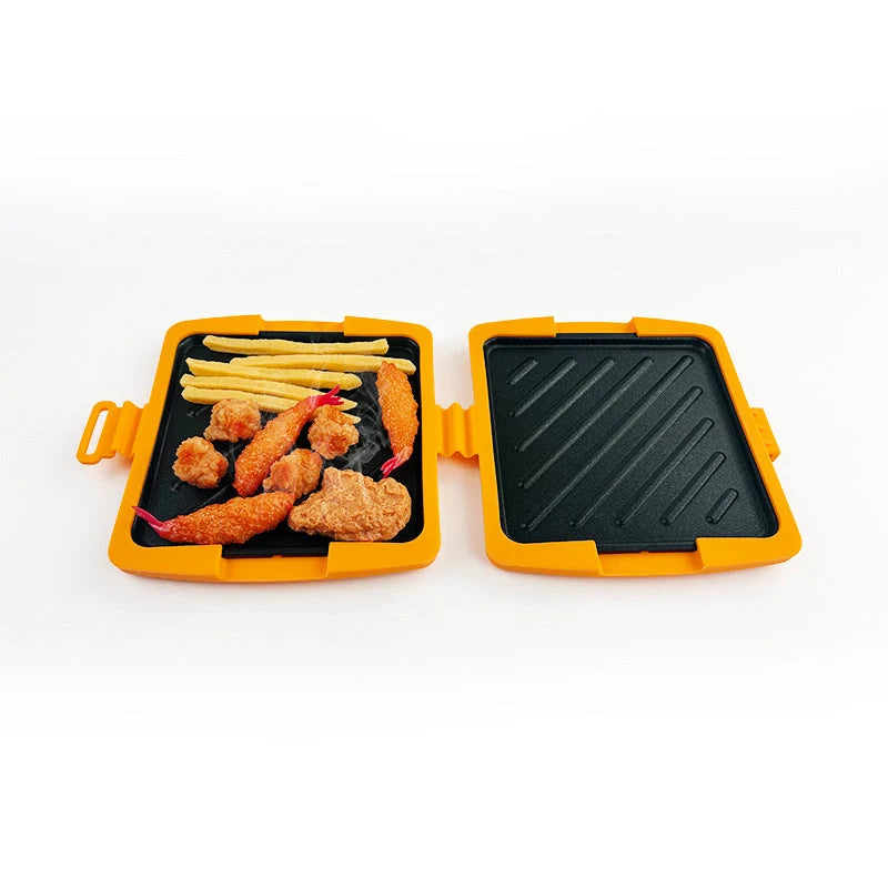 Grill pour micro-ondes 3-en-1 avec revêtement anti-adhésif