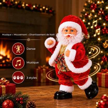 Père Noël dansant avec musique