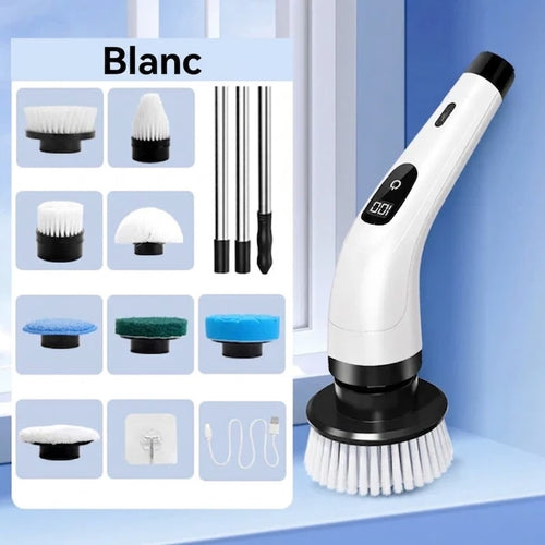 Brosse de nettoyage électrique – Télescopique et ergonomique