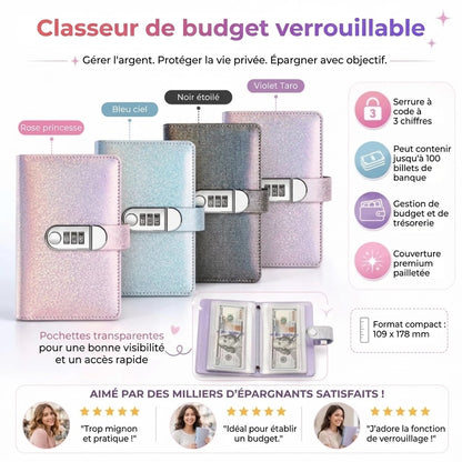 Classeur d'épargne avec cadenas à code