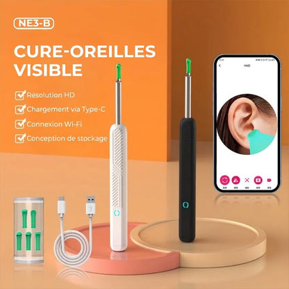 Otoscope sans fil avec caméra 1080P pour le retrait du cérumen