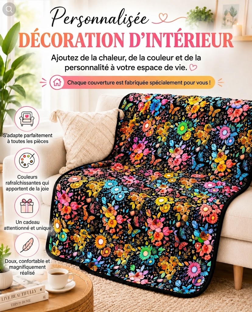 Plaid « Colorie & Câline »