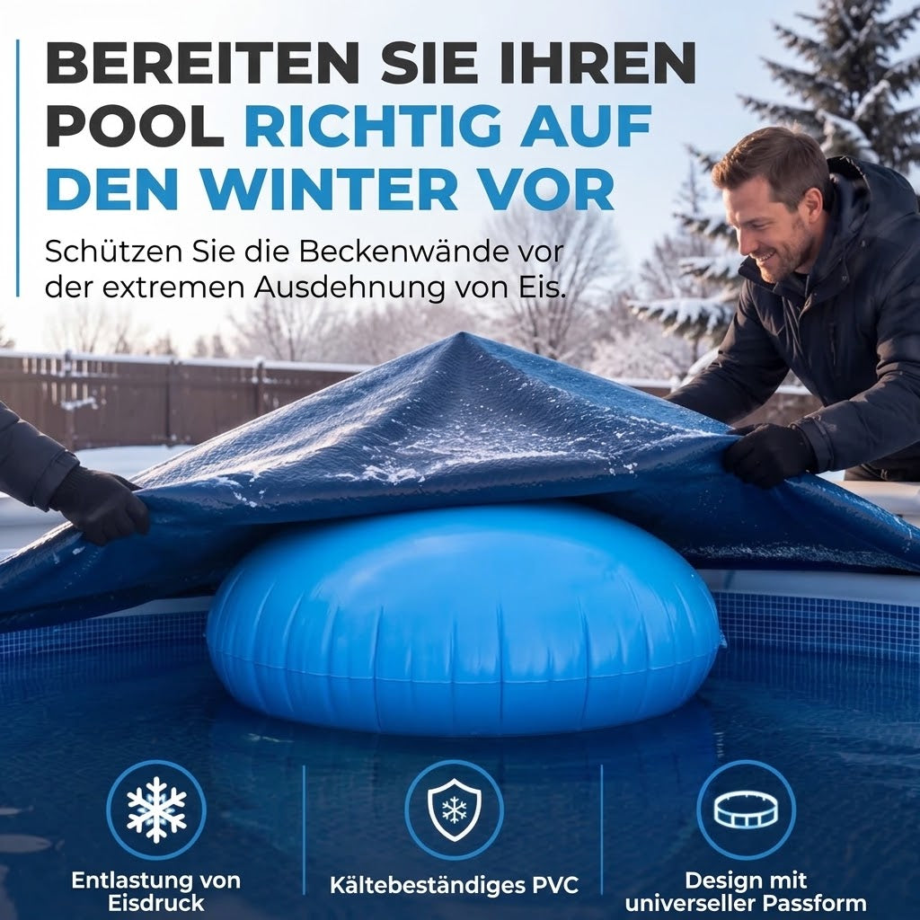 🏊 50 % DE RÉDUCTION ! ❄️ Coussin d'hivernage pour piscine – Réduit la pression & anti-accumulation ✨