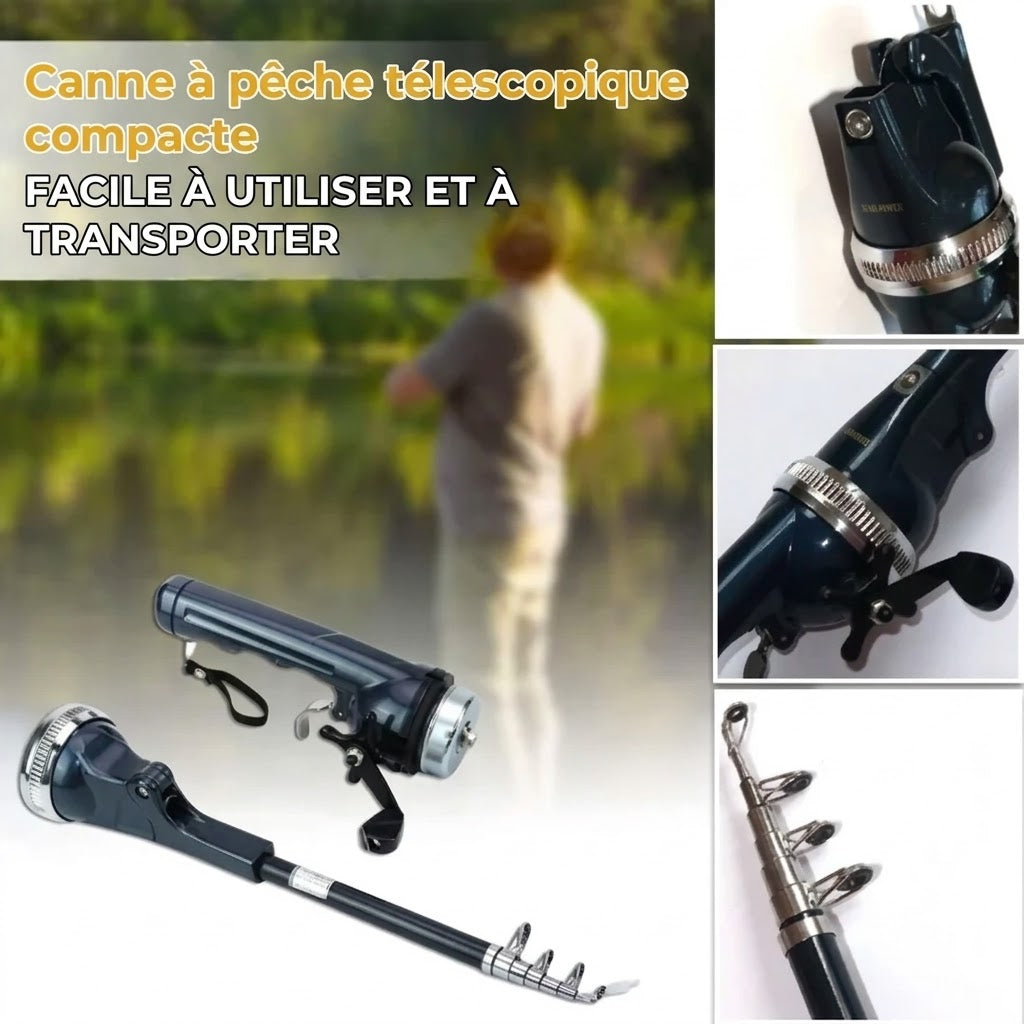 Canne à pêche télescopique compacte