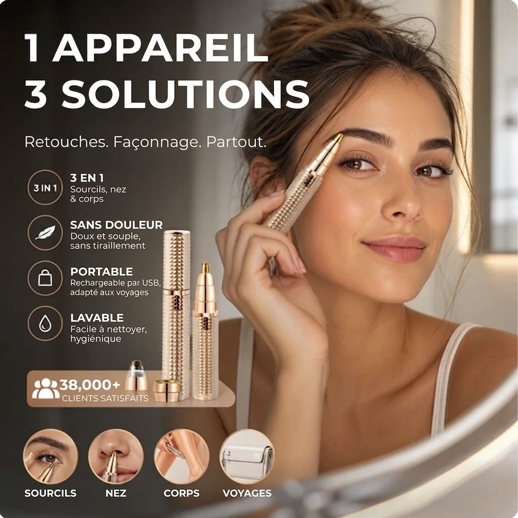 Tondeuse de précision 3-en-1 pour femme
