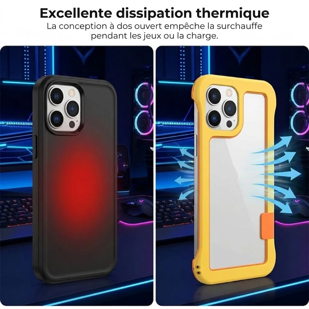 Coque Bumper pour iPhone avec dissipation thermique