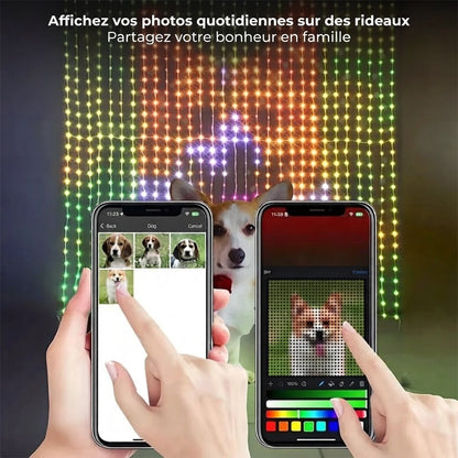 Rideau Lumineux LED Intelligent – Design lumineux personnalisable via APP