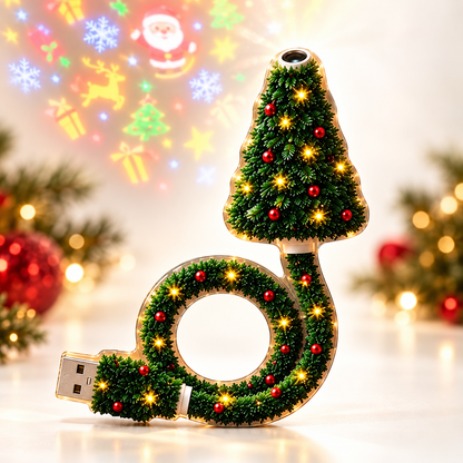 Projecteur USB HD JulGlow – L'esprit magique de Noël en quelques secondes