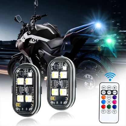 Feux stroboscopiques LED sans fil – Télécommande incluse – Lot de 2