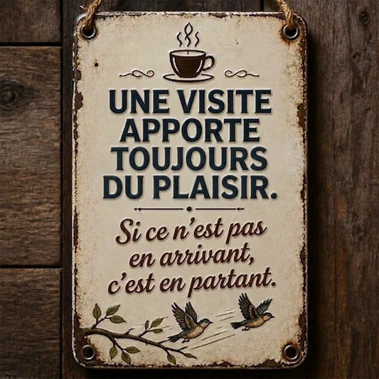 Panneau de bienvenue vintage