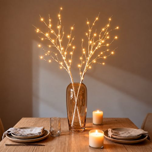 LumiBranch – Branches lumineuses LED à piles (Lot de 2 ou Lot de 4)