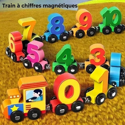 Coffret de train magnétique avec chiffres