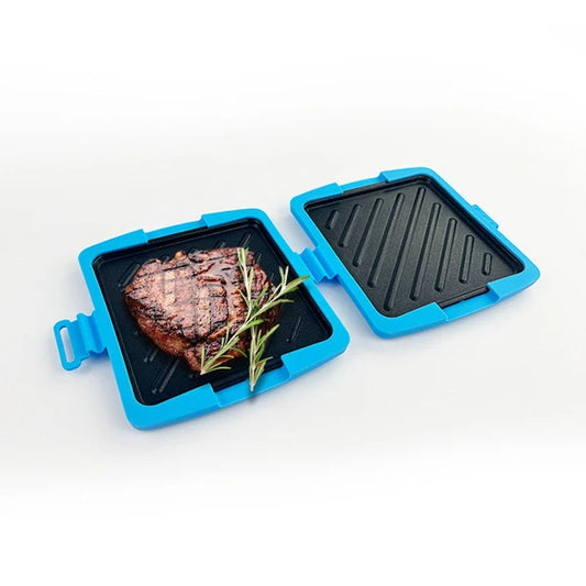 Grill pour micro-ondes 3-en-1 avec revêtement anti-adhésif