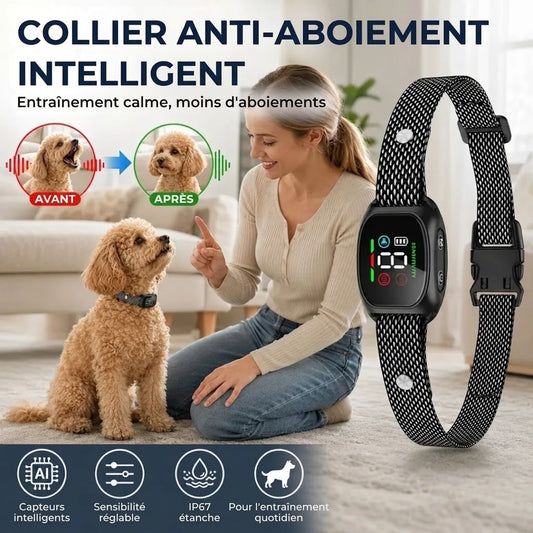 Collier Anti-Aboiement – Respectueux des animaux et réglable
