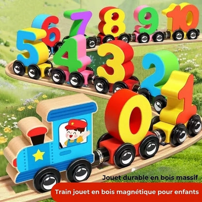 Coffret de train magnétique avec chiffres