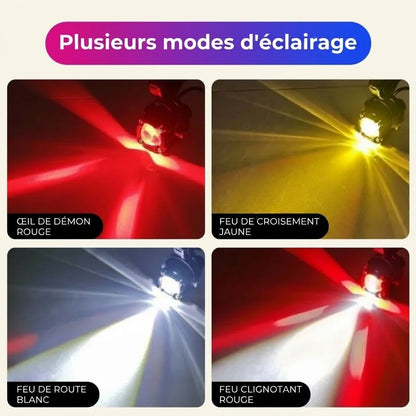 Éclairage de vélo LED à double faisceau