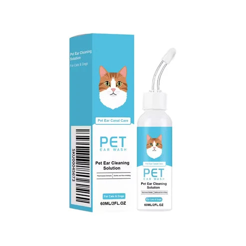 Gouttes nettoyantes auriculaires pour chiens et chats 60 ml
