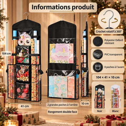 Wrap & Ready – Rangement suspendu pour emballage cadeau