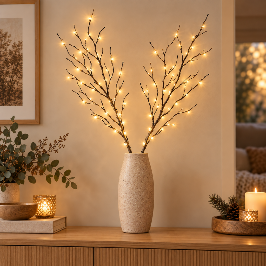 LumiBranch – Branches lumineuses LED à piles (Lot de 2 ou Lot de 4)