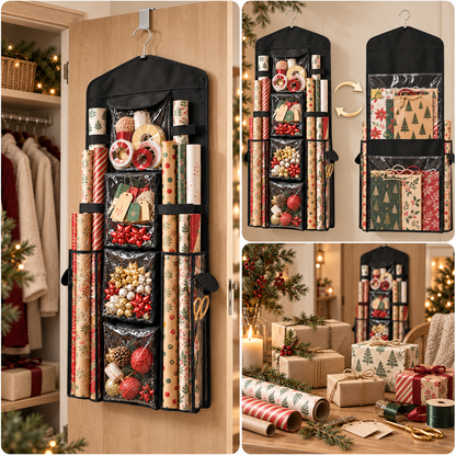 Wrap & Ready – Rangement suspendu pour emballage cadeau