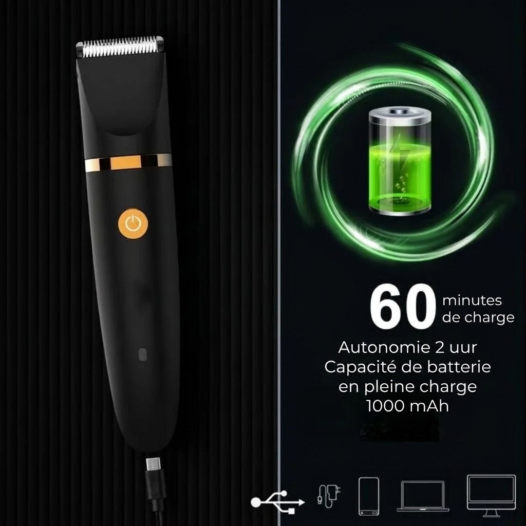 Tondeuse corporelle électrique 3 en 1 pour homme
