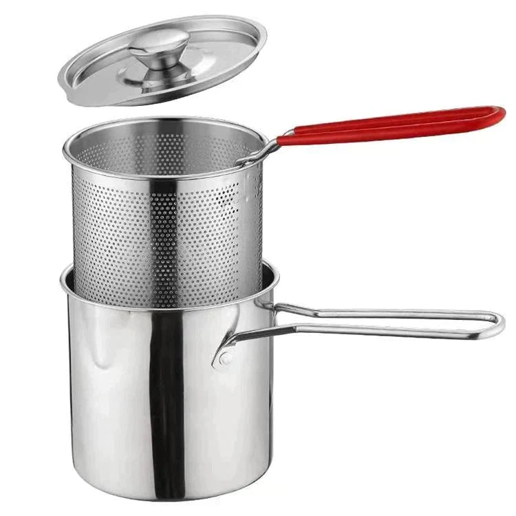 🍟🍤 -60% ! 🥘Friteuse Multifonctionnelle en Acier Inoxydable 304 – Anti-Éclaboussures, Économe en Huile & Polyvalente.