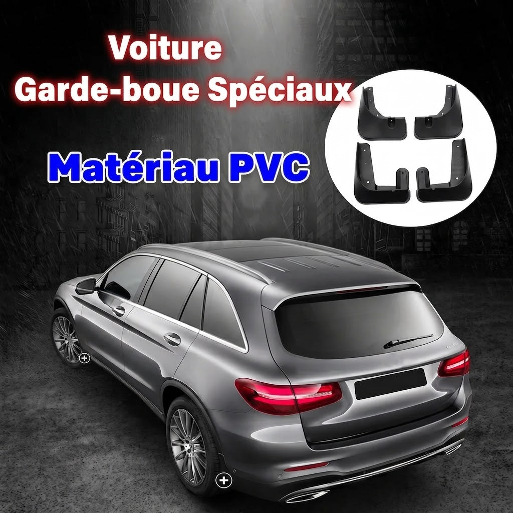 Bavettes garde-boue avec logo pour voiture – Lot de 4