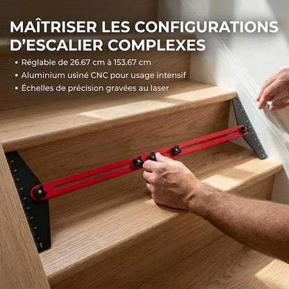 Gabarit d'escalier pliable en aluminium