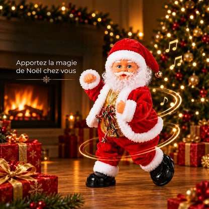 Père Noël dansant avec musique
