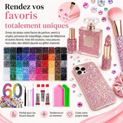 Kit de strass – 48 000 strass en 60 couleurs