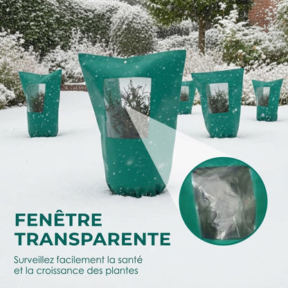 🌷 Housse d'hiver anti-gel pour plantes avec fermeture éclair et cordon de serrage