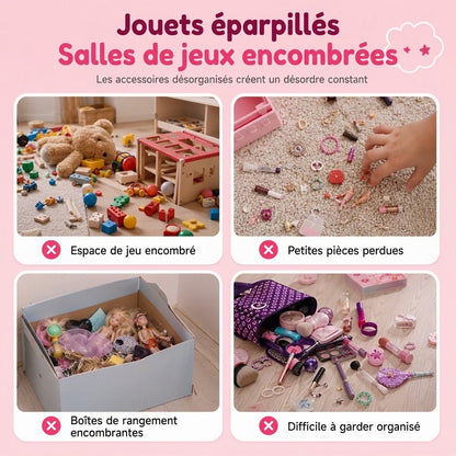 Valise coiffeuse de maquillage factice pour enfants – Coffret portable