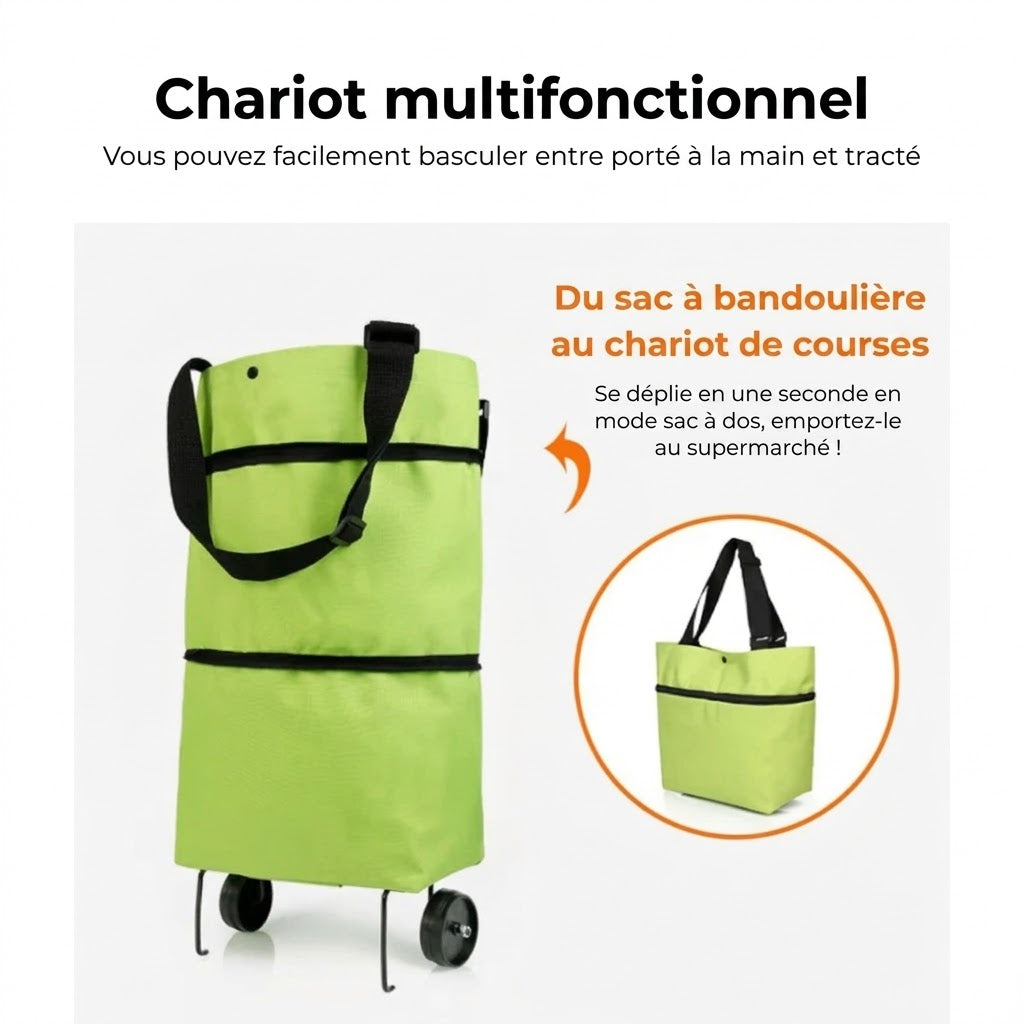 Chariot de courses pliable