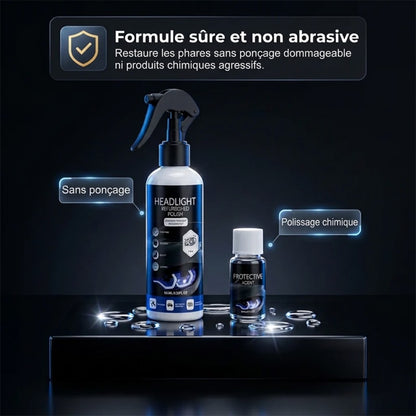 💡 Kit professionnel de restauration de phares – Élimine le jaunissement & restaure la clarté ✨
